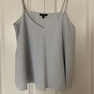 Topshop Blue & White Striped Tank